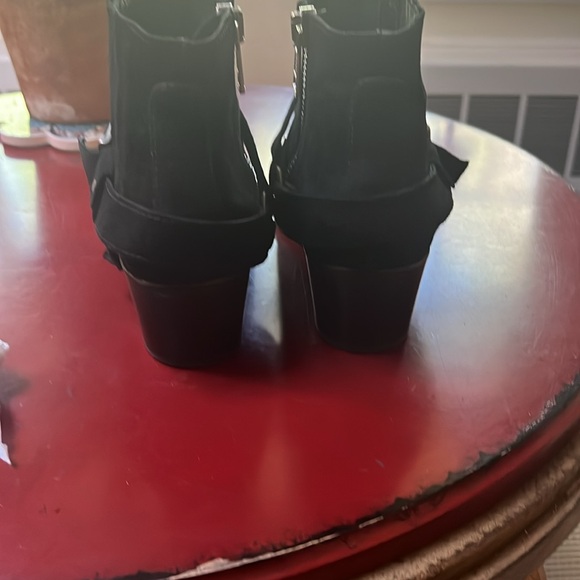 All Saints boot made in Portugal black suede strap with buckles adjustable - Picture 7 of 7